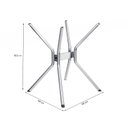 Ver imagem 2 de Base de Metal para Mesa de Jantar 60cm Loire Prata/Cromado
