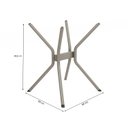 Ver imagem 2 de Base de Metal para Mesa de Jantar 60cm Loire Cinza/Nickel