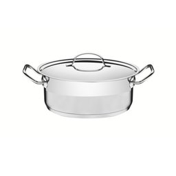 Caçarola Professional Rasa 24 Cm 4,7 L em Aço Inox Fundo Triplo Detalhe Satinado Tramontina 62623/24 - 1