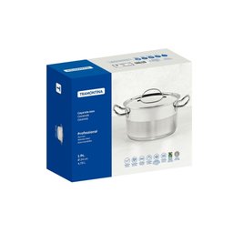 Caçarola Professional Rasa 24 Cm 4,7 L em Aço Inox Fundo Triplo Detalhe Satinado Tramontina 62623/24 - 2