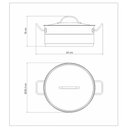 Ver imagem 3 de Caçarola Professional Rasa 24 Cm 4,7 L em Aço Inox Fundo Triplo Detalhe Satinado Tramontina 62623/24