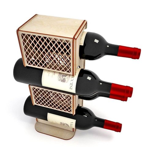 Mini Adega Mdf para 4 Garrafas