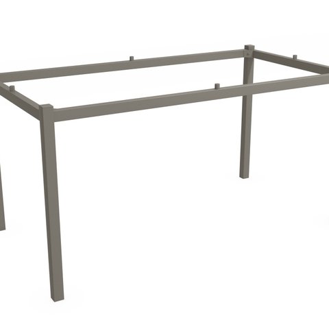 Base de Metal para Mesa de Jantar 148cm Reno Cinza/Nickel