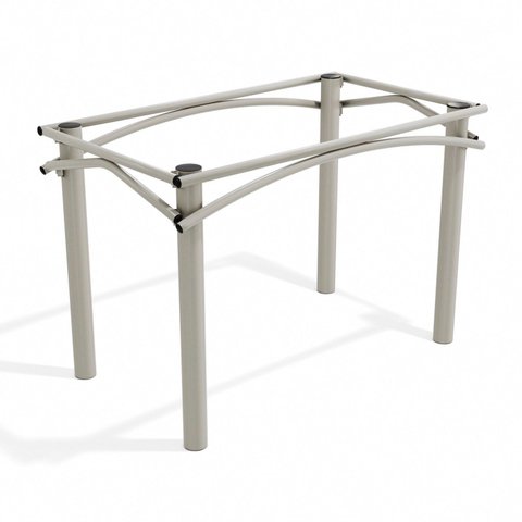 Base de Metal para Mesa de Jantar 110cm Elba Cinza/Nickel