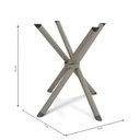 Ver imagem 2 de Base de Metal para Mesa de Jantar 73cm Volga Cinza/Nickel
