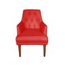 Cadeira Decorativa Paris Retro Suede Vermelho - Dominic Decor - 2