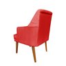 Cadeira Decorativa Paris Retro Suede Vermelho - Dominic Decor - 3