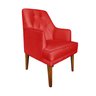 Cadeira Decorativa Paris Retro Suede Vermelho - Dominic Decor - 1