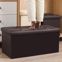 Ver imagem 3 de Pufe Estofado com Baú - Preta