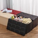 Ver imagem 2 de Pufe Estofado com Baú - Preta