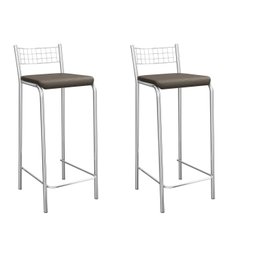 Conjunto 2 Banquetas com Encosto Gênova - 1