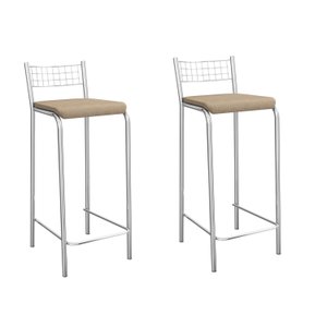 Conjunto 2 Banquetas com Encosto Gênova