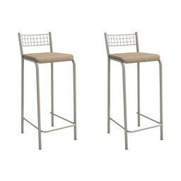 Conjunto 2 Banquetas com Encosto Gênova - 1
