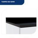 Ver imagem 4 de Conjunto Cozinha Carol Gabinete e Armário Aéreo 4 Portas MDP 59cm - Branco