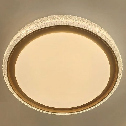 Luminaria Plafon Led 3 Tons Cristal Luxo Controle Remoto Quarto Sala Residencial Comercial Moderno I