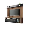 Rack Painel Denver Suspenso para Tv 55 Polegadas 160x155 - Castanho-preto - Edecasamoveis - 1