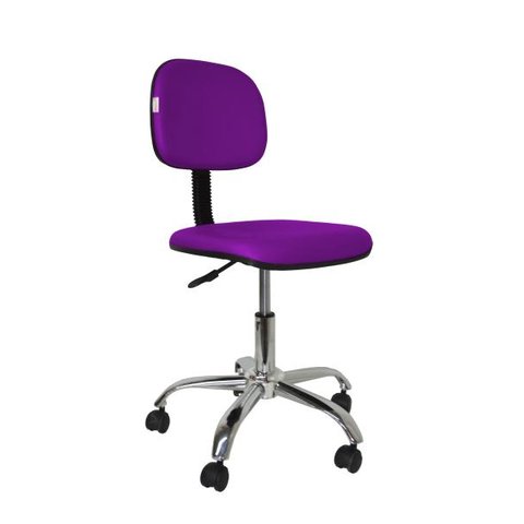 Cadeira Secretaria Giratoria Bolt CR - Couro Sintetico Corano - Roxo
