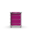 Ver imagem 7 de Carrinho Gaveteiro Organizador Multiuso 3 Gavetas Rosa Pink com Rodinhas - Mad.U Organização