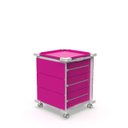 Ver mais imagens de Carrinho Gaveteiro Organizador Multiuso 3 Gavetas Rosa Pink com Rodinhas - Mad.U Organização