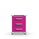 Ver imagem 5 de Carrinho Gaveteiro Organizador Multiuso 3 Gavetas Rosa Pink com Rodinhas - Mad.U Organização