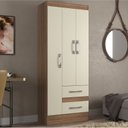 Ver imagem 1 de Guarda Roupas Solteiro 3 Portas 2 Gavetas Nobre