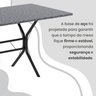 Conjunto Sala de Jantar Mesa Retangular 100x60cm Tampo Granito Ocre 4 Cadeiras Rio - 9