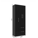 Ver imagem 4 de Guarda Roupas Solteiro 3 Portas 2 Gavetas Nobre