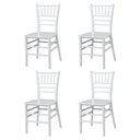 Ver imagem 1 de Kit 4 Cadeiras Tiffany Infantil Branco Espaço Kids Quarto Brinquedoteca - La Mobilia