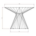 Ver imagem 3 de Base de Mesa Florença Redonda D60 Raiada Metal Preto