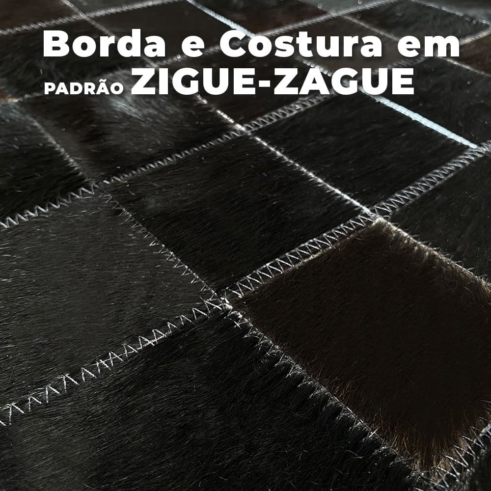 Tapete de Couro de Boi 2,5 X 2,0m placas 10cm - Selecione a cor - OF32 - 2