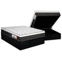 Ver imagem 1 de Cama Box Baú Casal: Colchão Ortopédico Plumatex Falcon Ultra Firme + Base Crc Suede Black(138x188