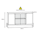 Ver imagem 3 de Buffet Aparador 170cm 4 Portas Bari