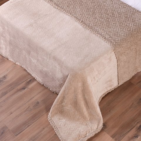 Cobertor Casal Sherpa Dupla Face Toque Lã de Carneiro