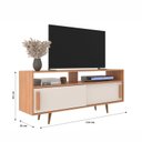 Ver imagem 3 de Rack para TV até 65 Polegadas 150cm Filadélpia Marrom