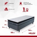 Ver imagem 2 de Cama Box Solteiro com Colchão Espuma Punta Cana D33 Cinza Hellen Colchões