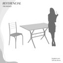 Ver imagem 5 de Conjunto Sala de Jantar Mesa Retangular 100x60cm Tampo Granito Ocre 4 Cadeiras Rio