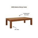Ver imagem 3 de Mesa de Centro 1550ne Nature Retangular de Madeira Maciça Rústico Escuro Finestra