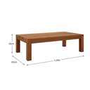 Ver imagem 2 de Mesa de Centro 1550ne Nature Retangular de Madeira Maciça Rústico Escuro Finestra