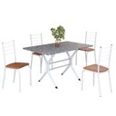 Ver imagem 2 de Conjunto Sala de Jantar Mesa Retangular 100x60cm Tampo Granito Ocre 4 Cadeiras Rio