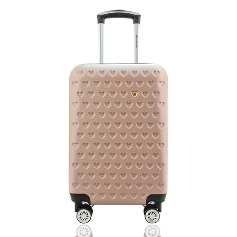 Mala de Bordo 10 Kg para Viagem em Abs Cadeado Integrado Rodas 360º Gladiador C1mb: Rose Gold