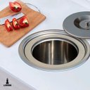 Ver mais imagens de Lixeira de Embutir Lorben Pia Bancada Cozinha com Tampa Aço Inox