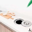 Ver imagem 5 de Lixeira de Embutir Lorben Pia Bancada Cozinha com Tampa Aço Inox