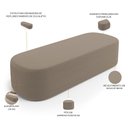 Ver imagem 7 de Kit 02 Puffs Decorativos Orgânicos para Living Quarto 140cm Doha W01 Bouclê Bege - Lyam Decor
