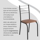 Ver imagem 7 de Conjunto Sala de Jantar Mesa Retangular 140x75cm Tampo Granito Ocre 6 Cadeiras Rio