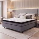 Ver imagem 1 de Cama Box Queen Punta Cana D33 Cinza Hellen Colchões