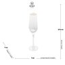 Taça Champagne 2pç Cristal 300ml c/ Borda Dourada Taj - Wolff - 2