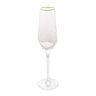 Taça Champagne 2pç Cristal 300ml c/ Borda Dourada Taj - Wolff - 1