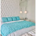 Ver imagem 5 de Manta Peseira de Maxi Tricot King 0,70x2,50m, Cor Menta - Magma Cotton