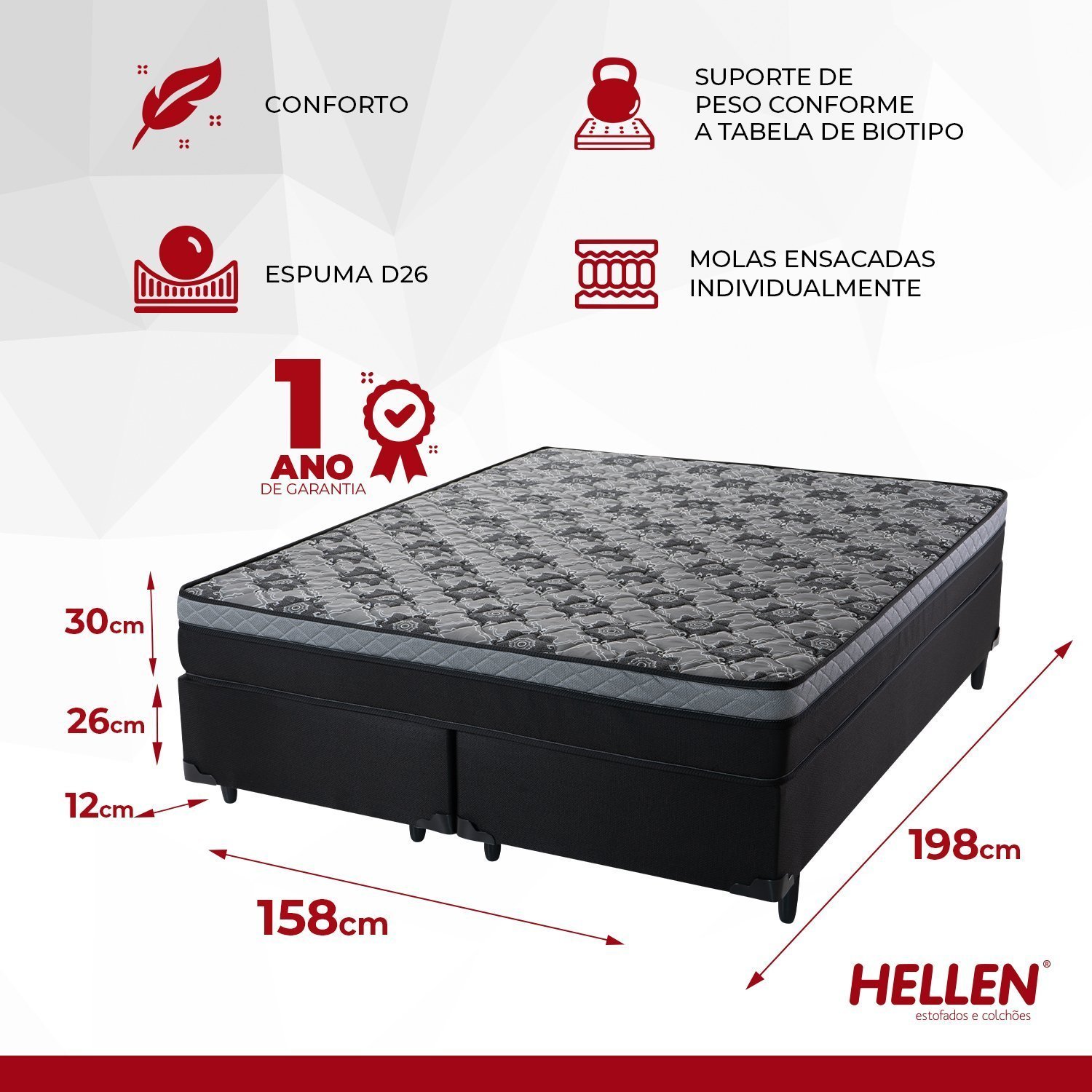 Cama Box Queen 158cm Safira - 5