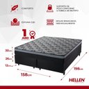 Ver imagem 5 de Cama Box Queen 158cm Safira Preto Hellen Colchões